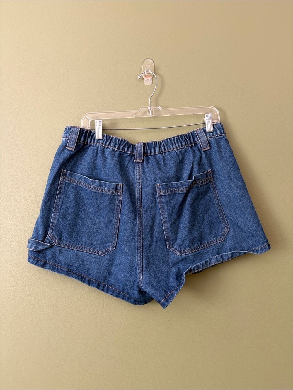 Wild Fable Super High Rise Utility Denim Shorts Sz 14 - Picture 4 of 5